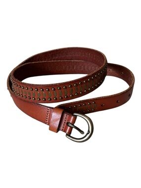 American Eagle Outfitters Women's Brown Studded Leather Belt Size M/L